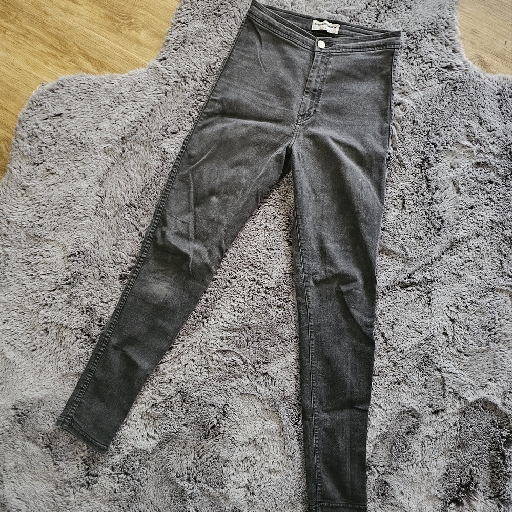 Black Washed out American Apparel Skinny Jeans sz M